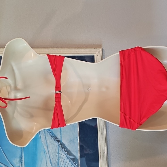 NWOT Athleta Bold Red Athletic Bikini Set Women's Size XXS - Picture 2 of 4